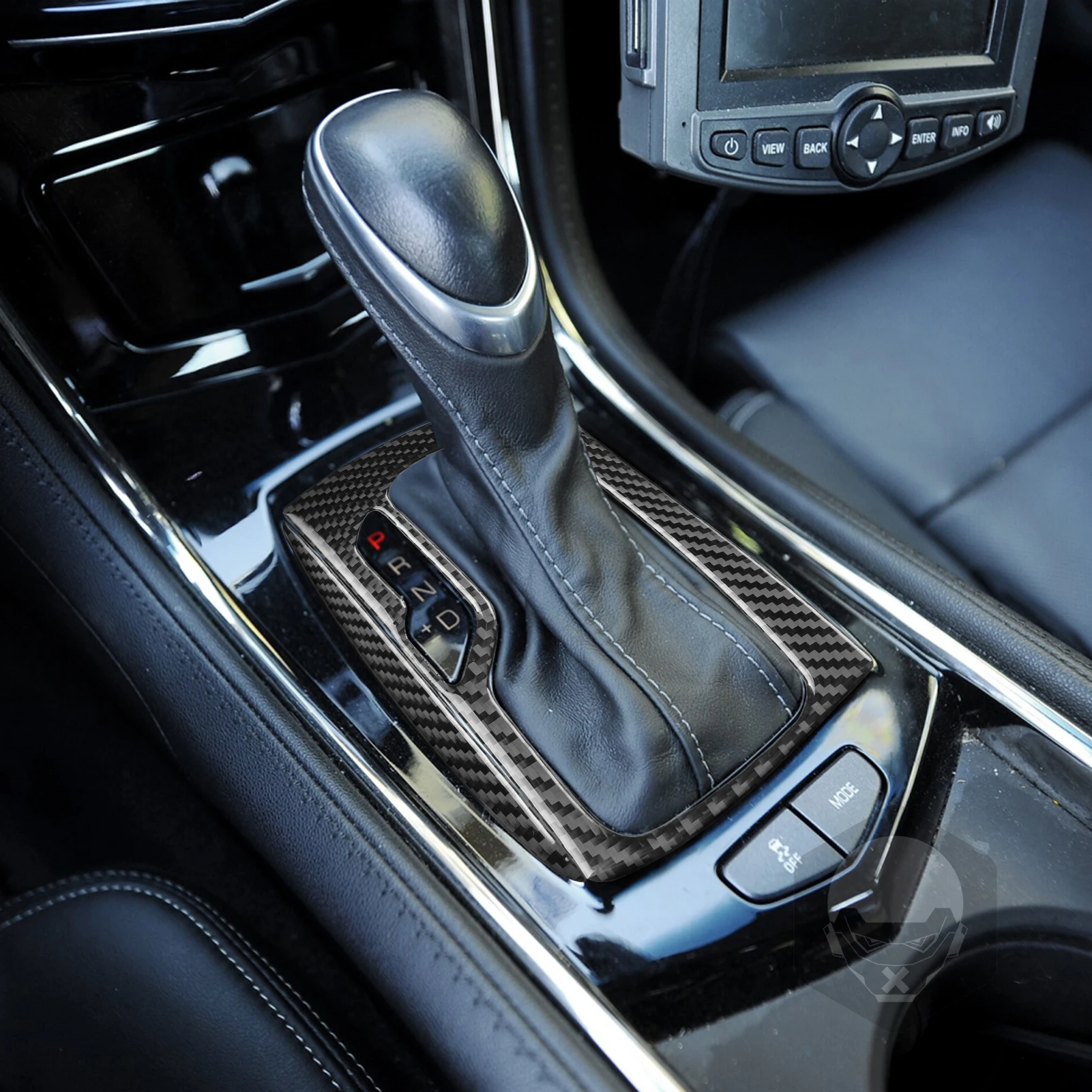 For Cadillac ATS 2013-2019 Carbon Fiber Automatic Gear Shift Panel Decorative Cover Car Interior Decoration Accessories Sticker view 2