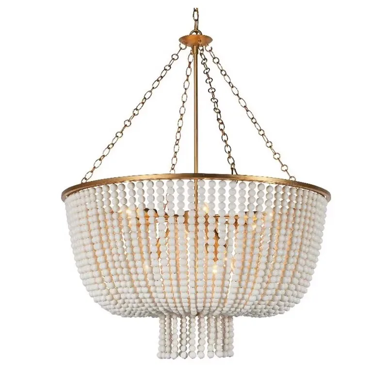 

Creative American style, duplex floor crystal chandelier, retro French style, villa living room stairs three story long chandeli
