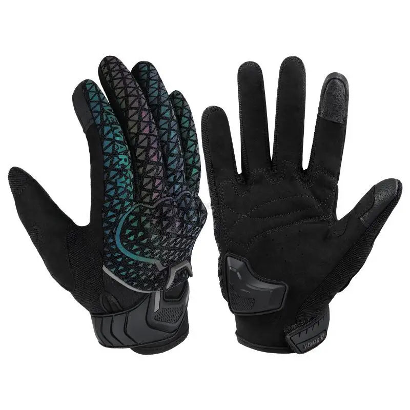 Men Reflective Motorcycle Gloves Guantes Moto Touch Screen Motorbike Motocross Riding Gloves Moto Breathable Riding Gloves