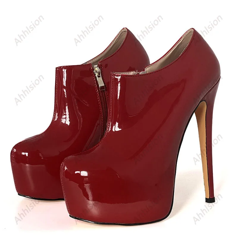 مضخات منصة ahlsion المصنوعة يدويًا للنساء ، كعب خنجر مثير ، إصبع دائري ، جميل ، أبيض ، مشمش ، أحذية كاجوال ، سيدات ، لنا ، مقاس كبير 5-20