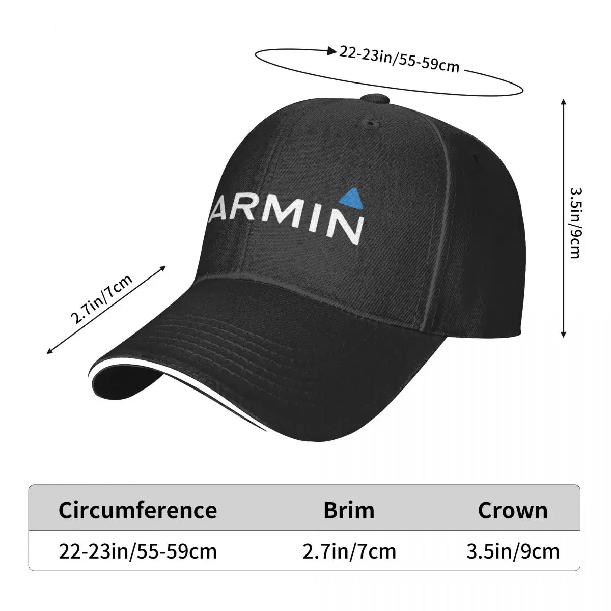 Garmin Pro Extreme Sport 1 2 121 2023 Baseball Cap Unisex Casual Four Seasons Baseball Cap Daddy Hat Outdoor Sun Protection