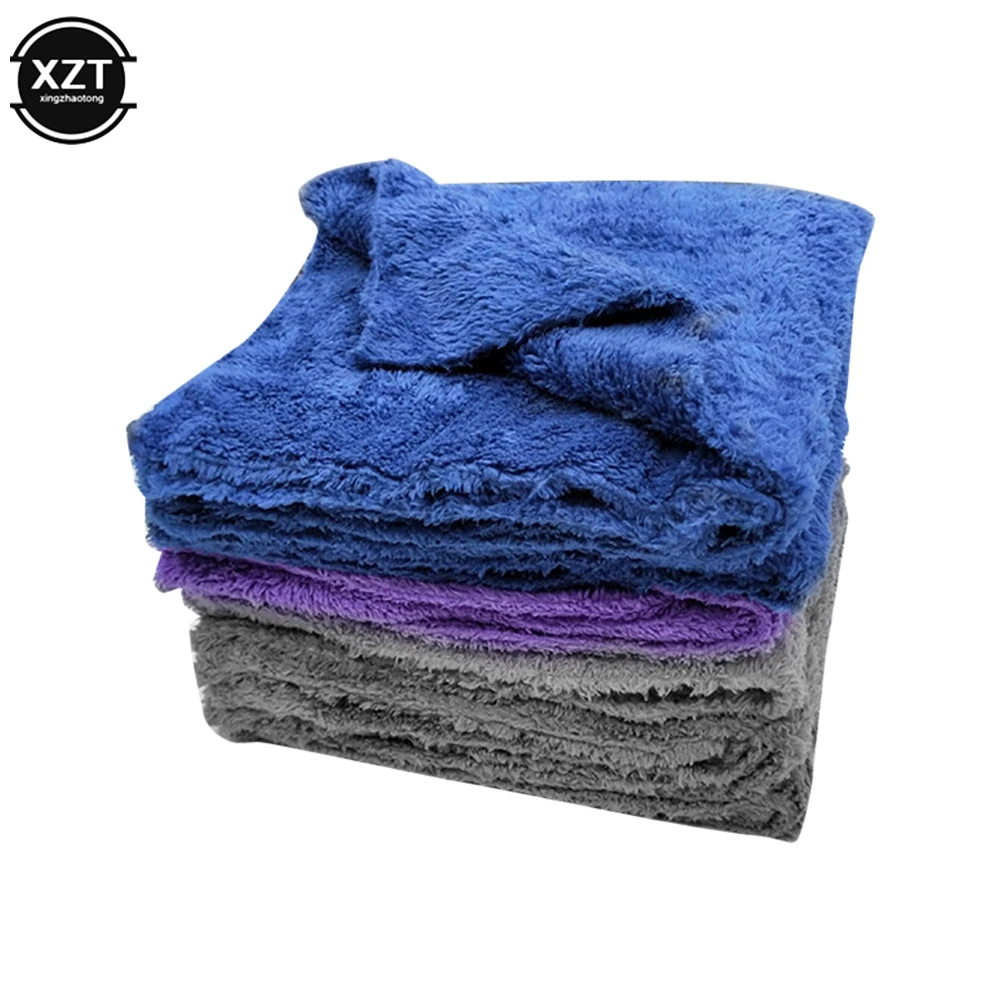 Car Wash Microfiber Towel Cleaning Car Polishing Cloth Soft Edgeless Car Wash Cleaning Cloth 40*40cm Coral Fleece