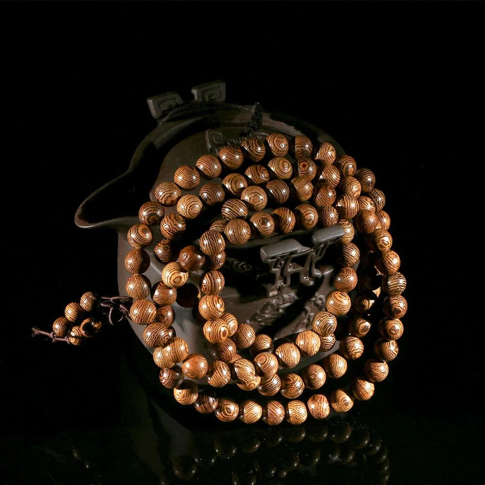 NEW Hot Sale Beads Tibetan Buddhist Bangle Jewelry Wenge Buddha Mala Bracelet Prayer Beads Rosary