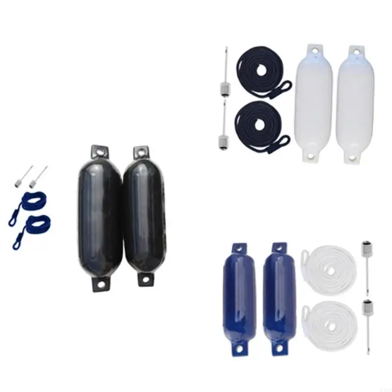 F1CF Marine Boat PVC Bumpers Reinforced Eyelet Simple Installs for Docking & Collision Resistance of Yachts