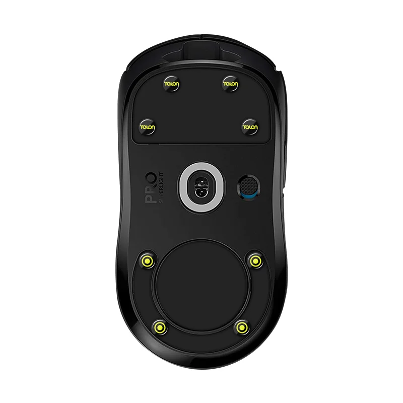 Tacongames-mouse de vidro redondo e curvo, compatível com pontos universais razer logitech, 8 grãos personalizados