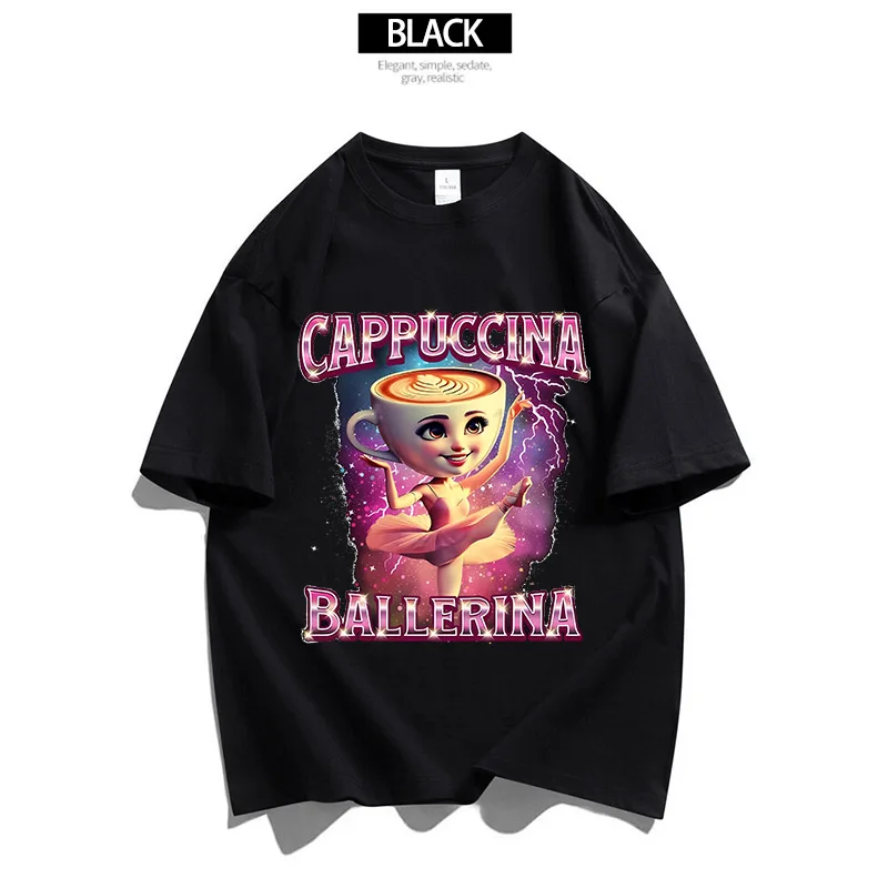 อิตาเลี่ยน Brainrot ผู้ใหญ่เสื้อยืดการ์ตูนพิมพ์เสื้อยืดวัยรุ่น Casuals แขนสั้นชายหญิงเสื้อผ้าของขวัญวันเกิด