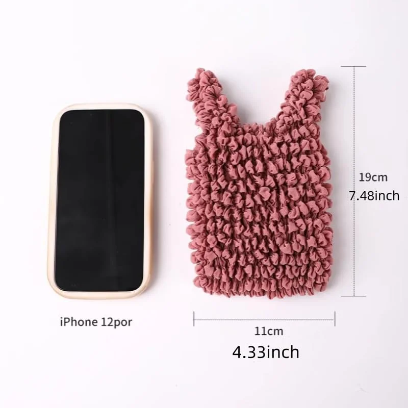1Pc Bubble Bags Expansion Fold Pleated Flexible Stretch Mini Shopping Bag Large Capacity Elastic Portable Handbag Storage Bag