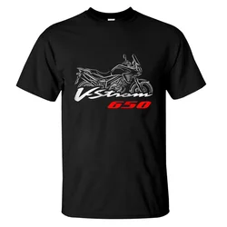 2024 Men T Shirt Casual T-Shirt Suzukis V-Strom 650 2012-2016 Graphic Summer Short Sleeves 100% Cotton S-3XL Cool Tee