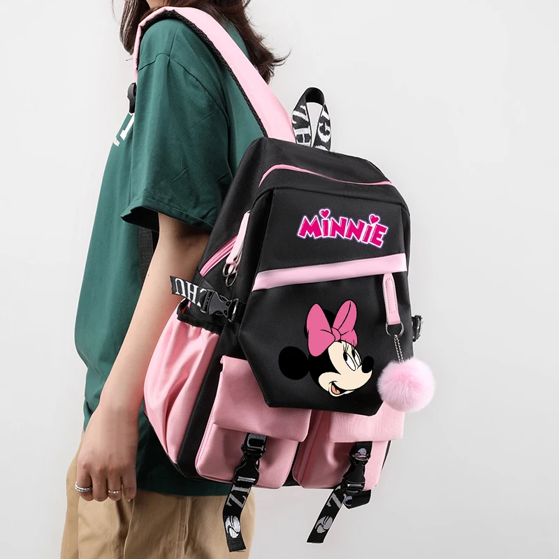 Anime Mickey Mouse Backpack Teenager Student Back To School Mochila Girl Boy Minnie Schoolbag Cartoon Bag Women Cosplay Rucksack