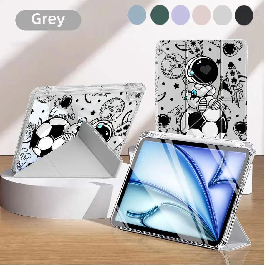 

Astronaut With Football Pattern Tablet Case For iPad Air 4 5 M3 M2 M4 11inch Mini 6 7 11th 10th 9th 8th 7th 12.9inch Pro 2025