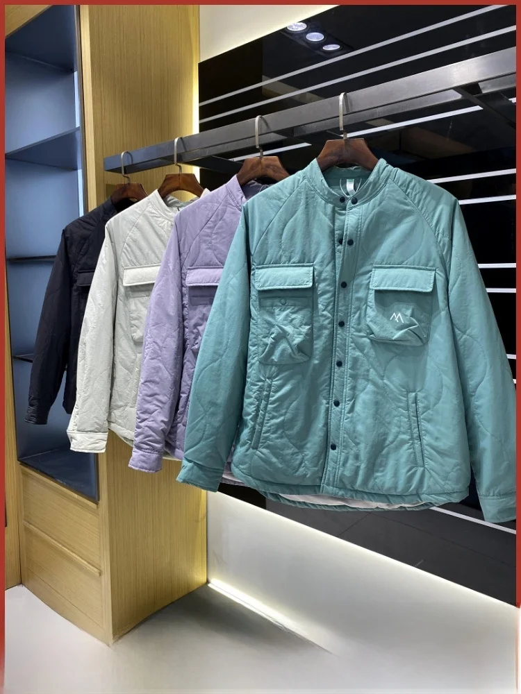 

Couples Outdoor Heavyweight Cotton Jaet Warmth Faionable Workwear Autumn Winter New Sle Loose Fit Long Sve Button Decor