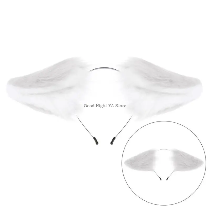 Moderne kattenoorhoofdbanden Zachte pluche haarband Cosplays Haaraccessoire Verstelbaar voor dames Meisjes Themafeesten