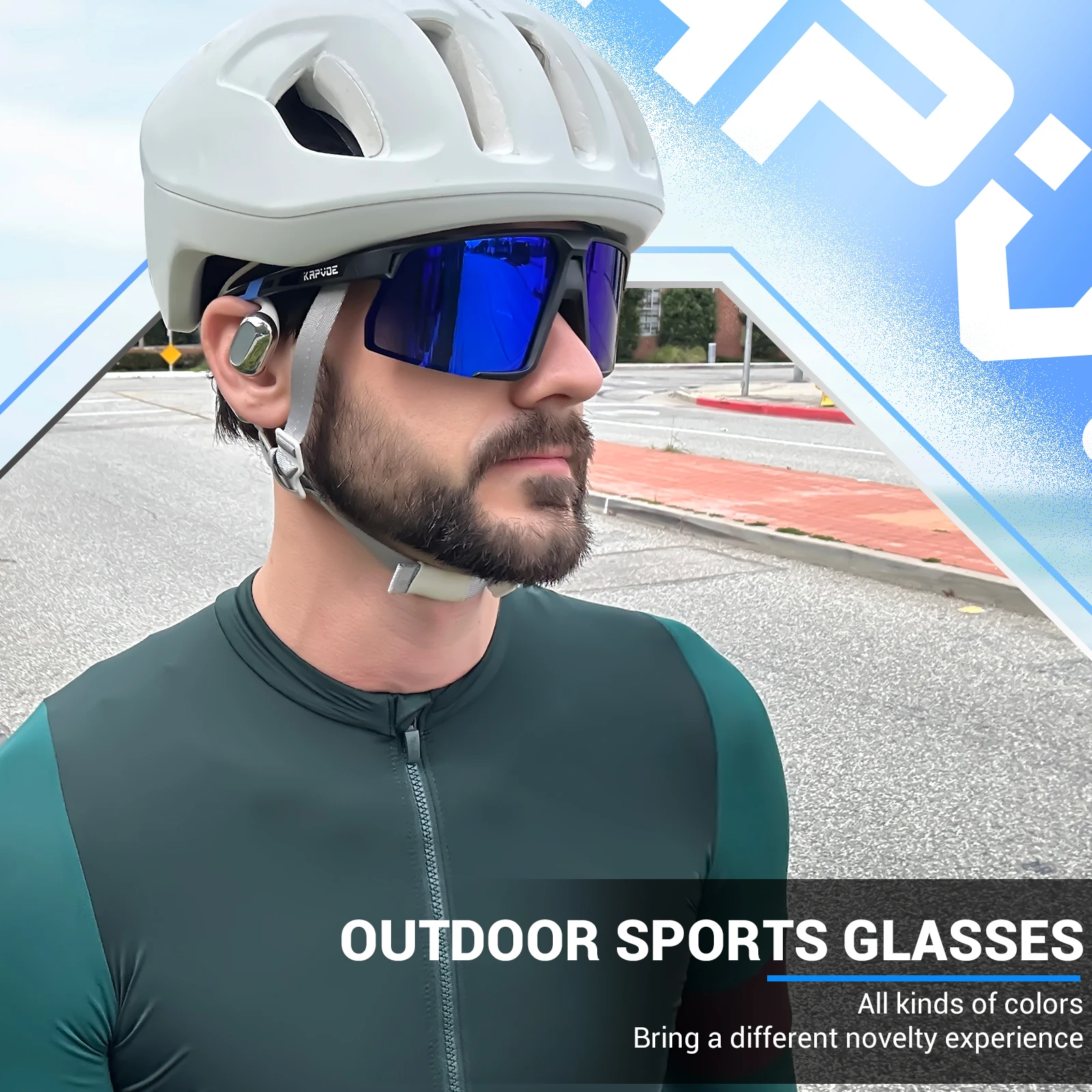 Kapvoe UV400 Protection Glasses Polarized Hikng Eyewear Driving Glasses Men Women Sports MTB Bike Eyewear Outdoor Riding Goggles