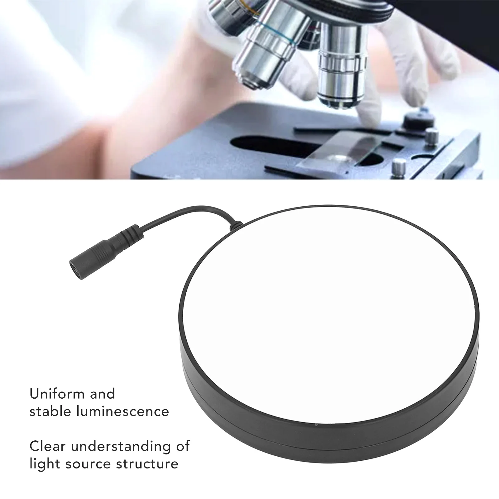 ZK20 LED Ring Light High Brightness Adjustable Microscope LED Lamp for Experiment AC 0‑
