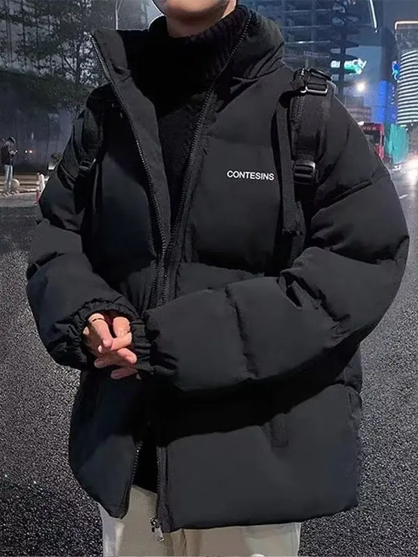 

Теплая хлопковая куртка-пуховик унисекс, модная осенне-зимняя повседневная модель с наполнителем из полиэстера, утолщенная, на молнии.