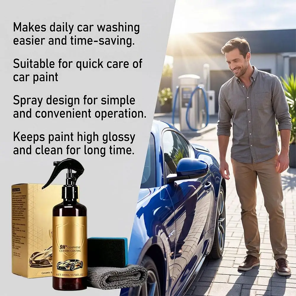 Graphene Ceramic Coating 9H for Cars Crystal Serum High Gloss Car Paint Protection Set Polish for Auto Detailing