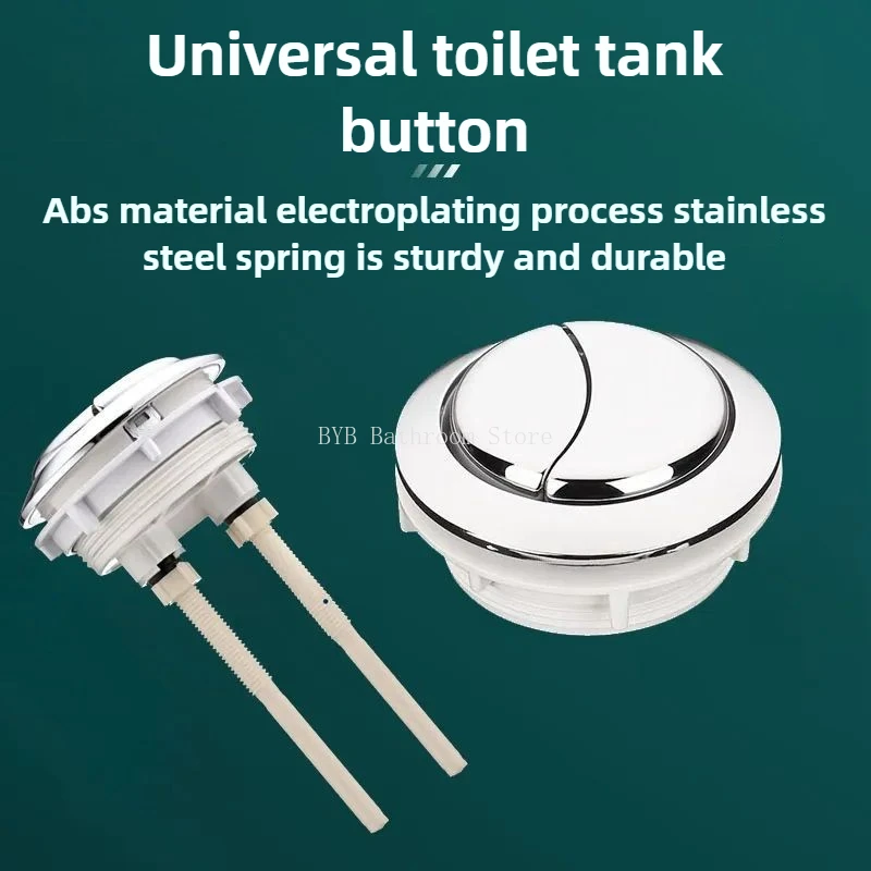 Bathroom Toilet Flush Button Dual Flush Toilet Tank Buttons Flush Toilet Water Tank Button Bathroom Accessories 45/58/69mm Round