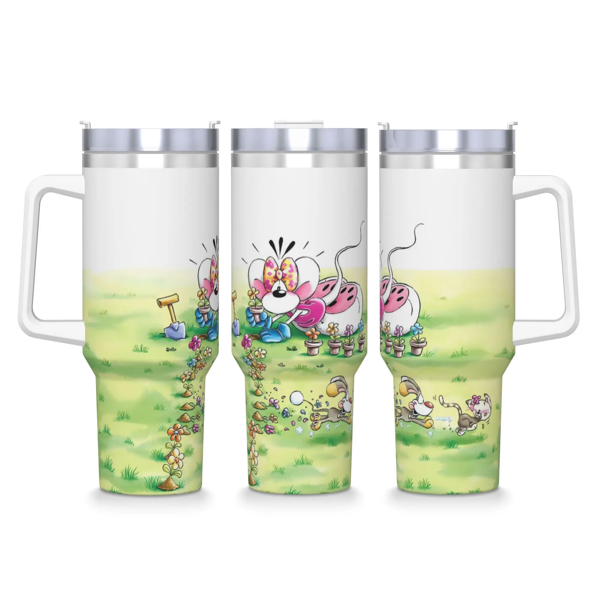 Diddl Diddlina Stainless Steel Tumbler  Camping Mugs Cup Large Capacity Coffee Mug Heat Preservation Cold Drink Water Bottle