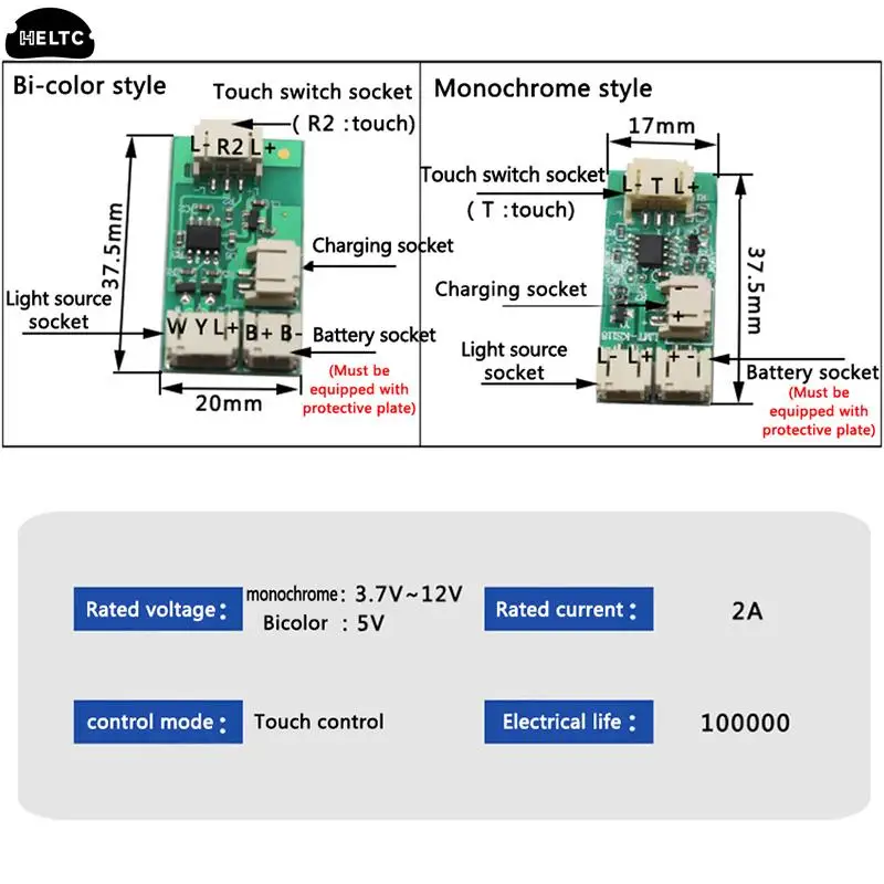 2AUSB 3.7V-12V/5V lampa stołowa obwodu wyżywienie ładowania płytka obwodu drukowanego bezstopniowa ściemniania dotykowy Led mała lampka nocna moduł