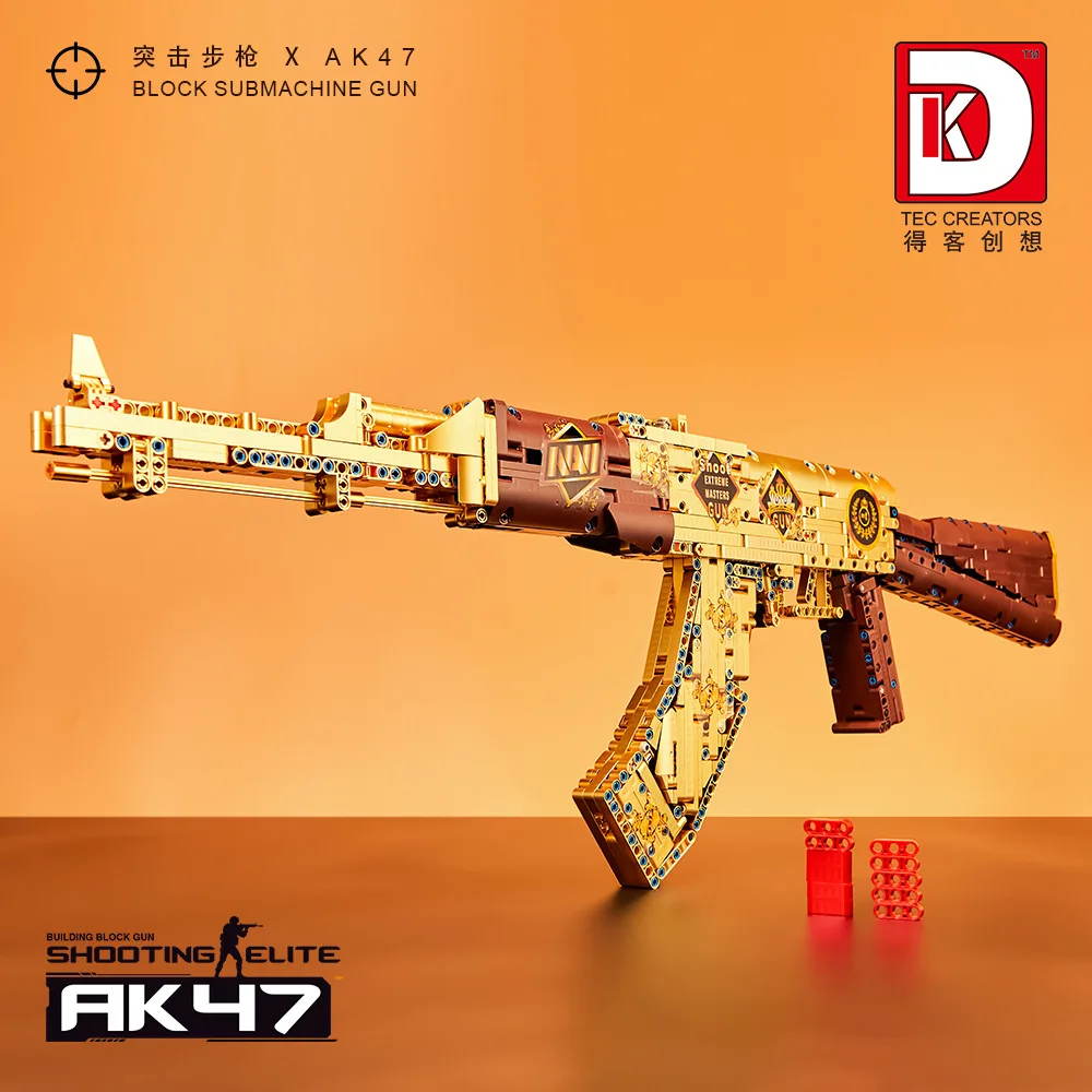 

IN STOCK MOC Creativity Military Weapon AK47 Rifle Building Blocks Assembling Gun Bricks Model Toys for Boys Christmas Gift Set