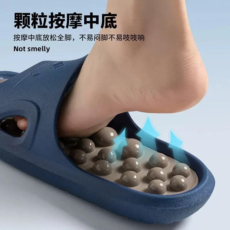 Japanese-style home indoor massage slippers four seasons home universal men's bathroom non-slip massage relaxation foot sandals view 2