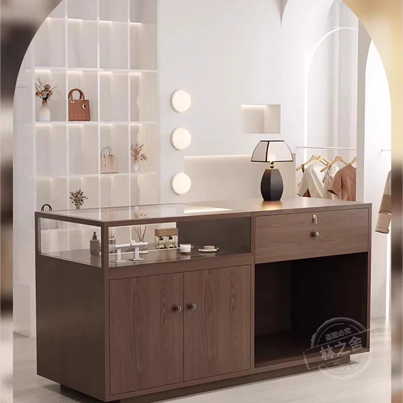 خزانة النقود أثاث المكاتب التنفيذي مكتب من الزجاج المقسى مكاتب غرفة صغيرة رخيصة تصفيف الشعر طاولة عداد الاستقبال