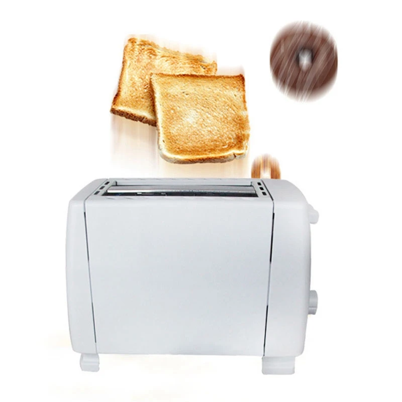 2 Slices Slots Stainless Steel Automatic Electric Bread Toaster Mini Household Breakfast Baking Bread Machine EU Plug