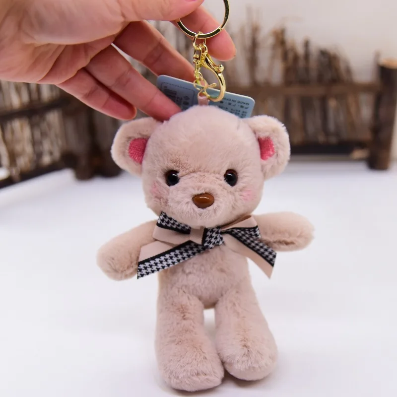 new funny   pretty bow teddy bear soft keychain fashione Pendant Romantic Valentine's Day Gift