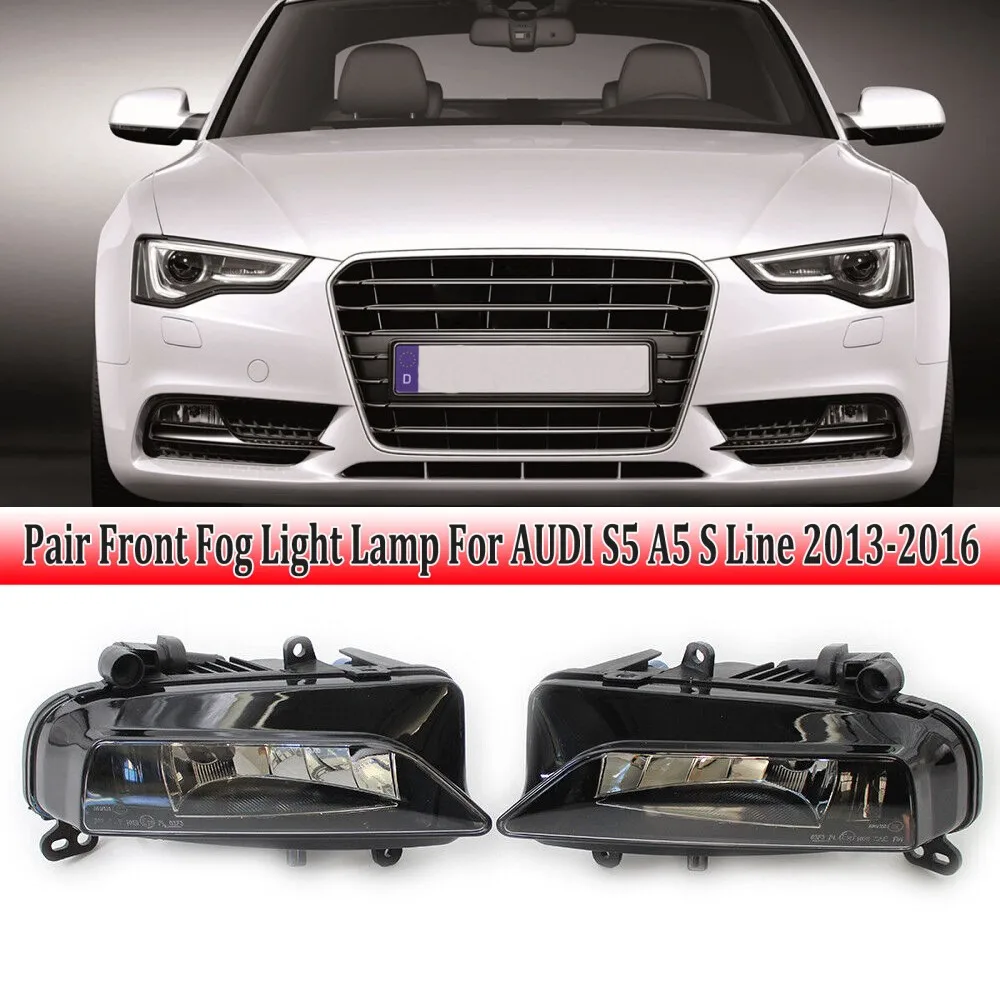 Car Front Bumper Fog Light Whit Halogen Bulds Fog Lamp Assembly For Audi A5 Coupe Convertibe 2012-2015 8T0941699F 8T0 941 700F