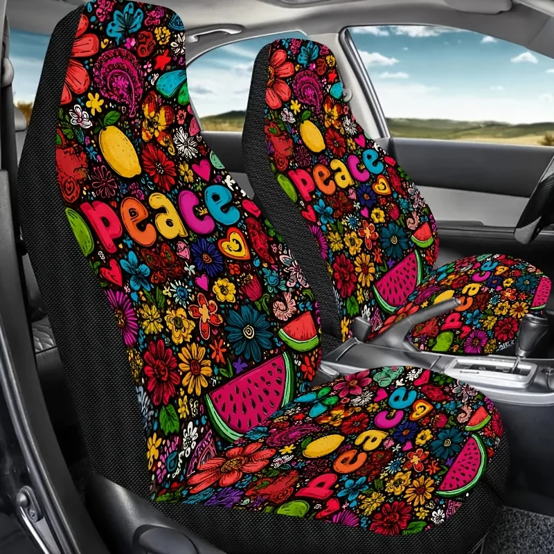 1pc Easter Car Seat Cover With Colorful Floral 
