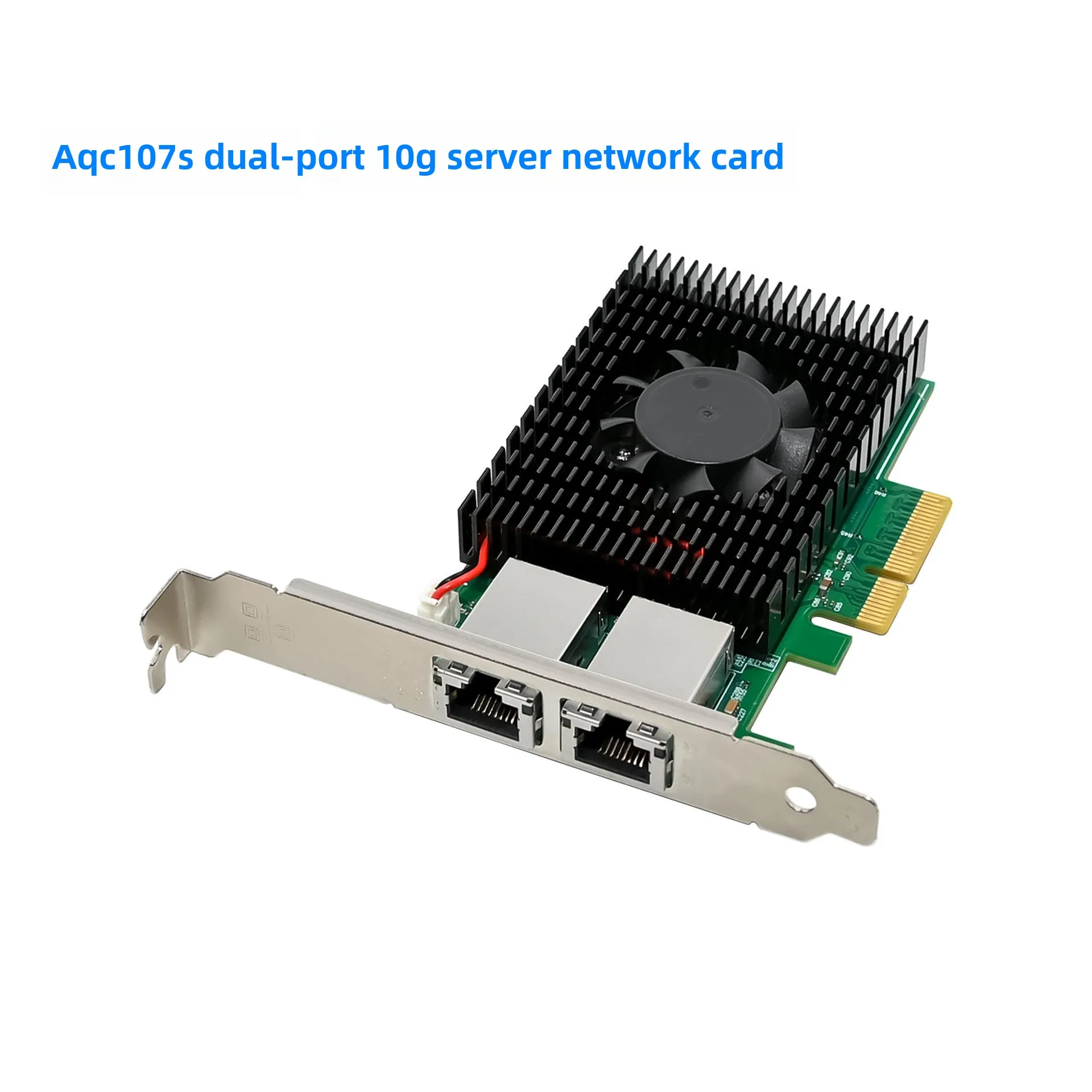 AQC107S PCIe x4 dual port 10G multi megabit racing 10G server network card RJ45 Video card