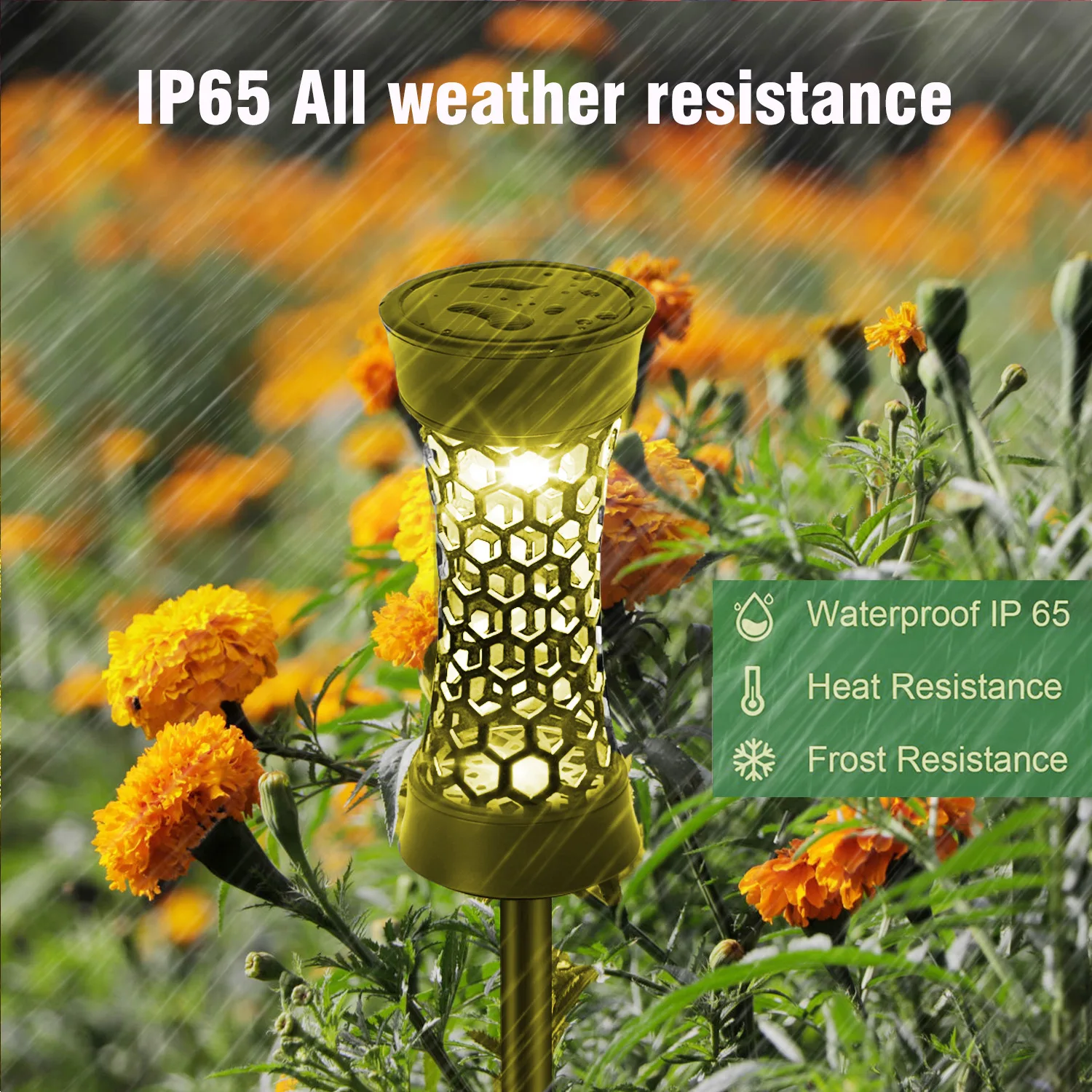 أحدث RGB في الهواء الطلق مصابيح الحديقة الشمسية حديقة المشهد جو الإضاءة الزخرفية التخييم الأرض مصباح IP65 مقاوم للماء الساخن #6