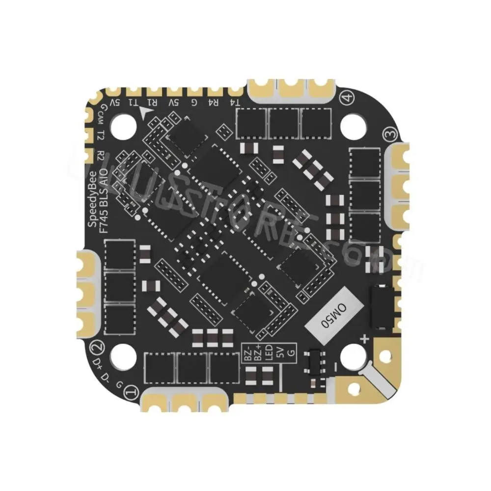 

SpeedyBee F745 35A AIO F745 Flight Controller BLHELIS 35A 4in1 ESC 6S 25.5x25.5mm for 3.5-5inch Cinewhoop Long Range FPV Drones