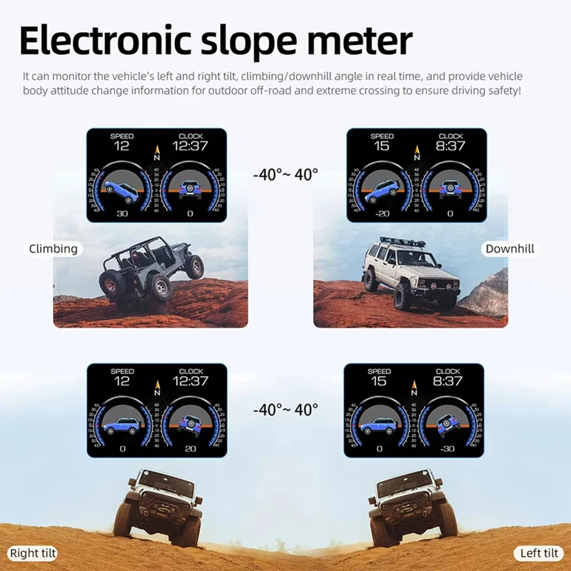 Newp21 HUD Head Up Display Car Board Computer Digital Clock GPS Speedometer OBD2 Diagnostic Tools Instrument