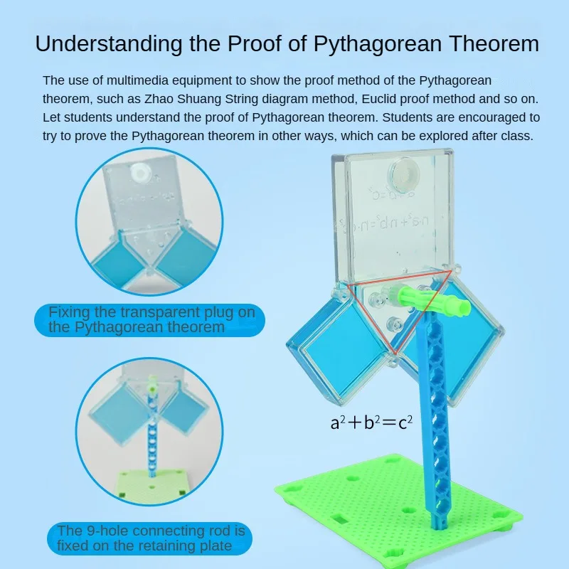 Montessori Pythagoras Theorem Demonstration Experiment Set Mathematik Modell Bildung Hilfe DIY für Junge Mädchen Kinder Spielzeug Geschenke
