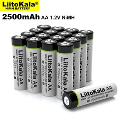 Liitokala 1.2V AA 2500mAh akumulator Ni-MH do pistoletu temperaturowego pilot zdalnego sterowania mysz zabawkowe baterie