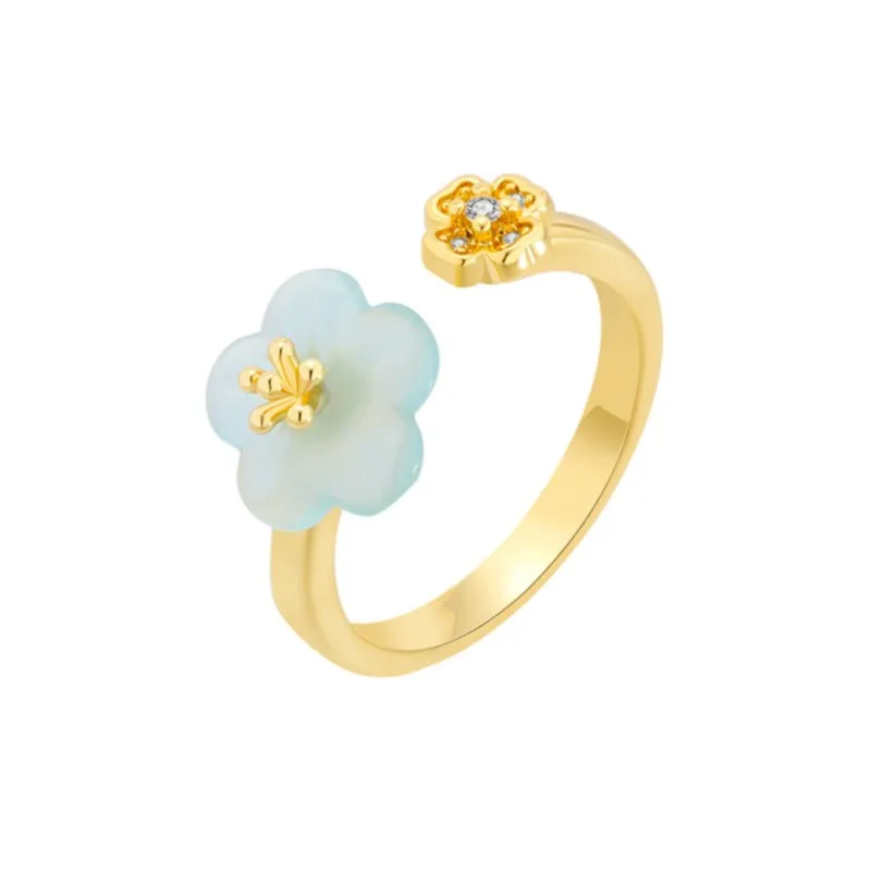 VENTFILLE 925 Sterling Silver Ring for Women Jade Plum Blossom Retro Ethnic Office Bohemia Jewelry Anniversary Gift Dropshipping - view 5