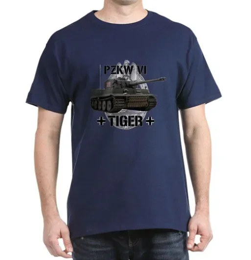 German Armored Troops Badge Panzer VI Tiger Tank T-Shirt 100% Cotton O-Neck Summer Short Sleeve Casual Mens T-shirt Size S-3XL