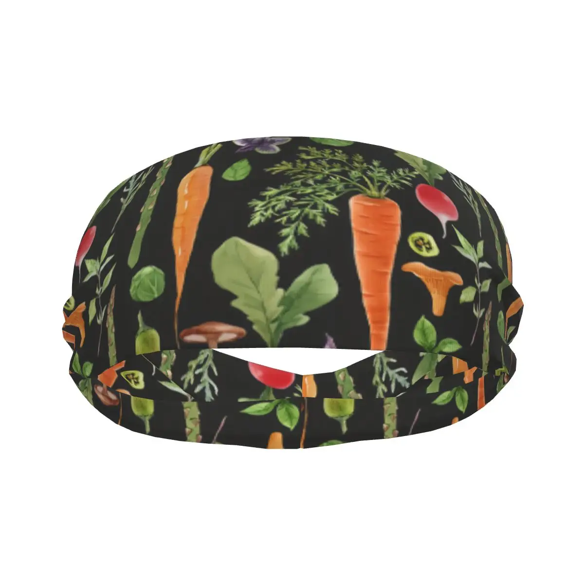 

Headband Sports Yoga Fitness Stretch Sweatband Hair Band Elasticity Headband Hand Drawn Vegetables
