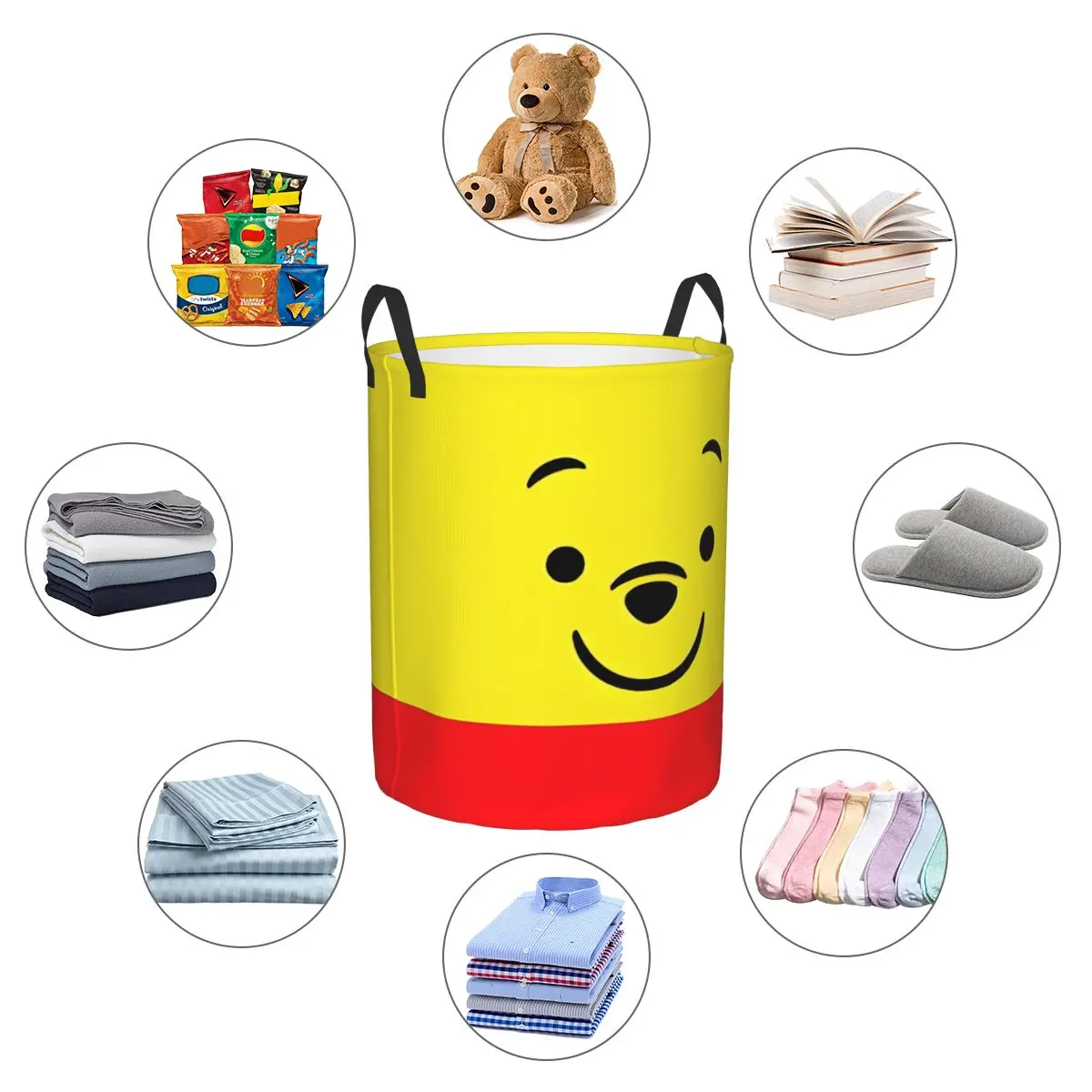 Winnie The Pooh Laundry Hamper Baskets Play Room Storage Basket for Kids