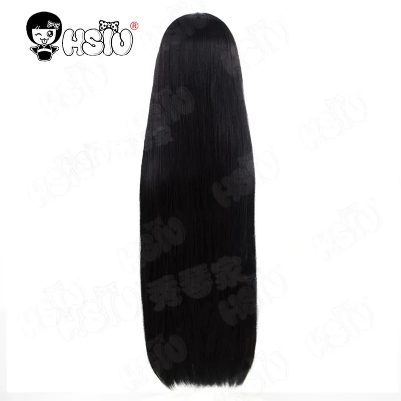 Akiyama Mio Cosplay Wig HSIU 80cm Black Long hair Heat Resistant Synthetic Wig+Wig cap Anime K-ON！Akiyama Mio Cosplay Wig