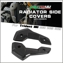 New For Triumph Trident 660 2021 2022 2023 Amazing Side Panels 100% Carbon Fiber Radiator Covers Seat Cowl