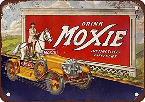 1pcs,Drink Moxie Vintage Look Reproduction  Tin Sign