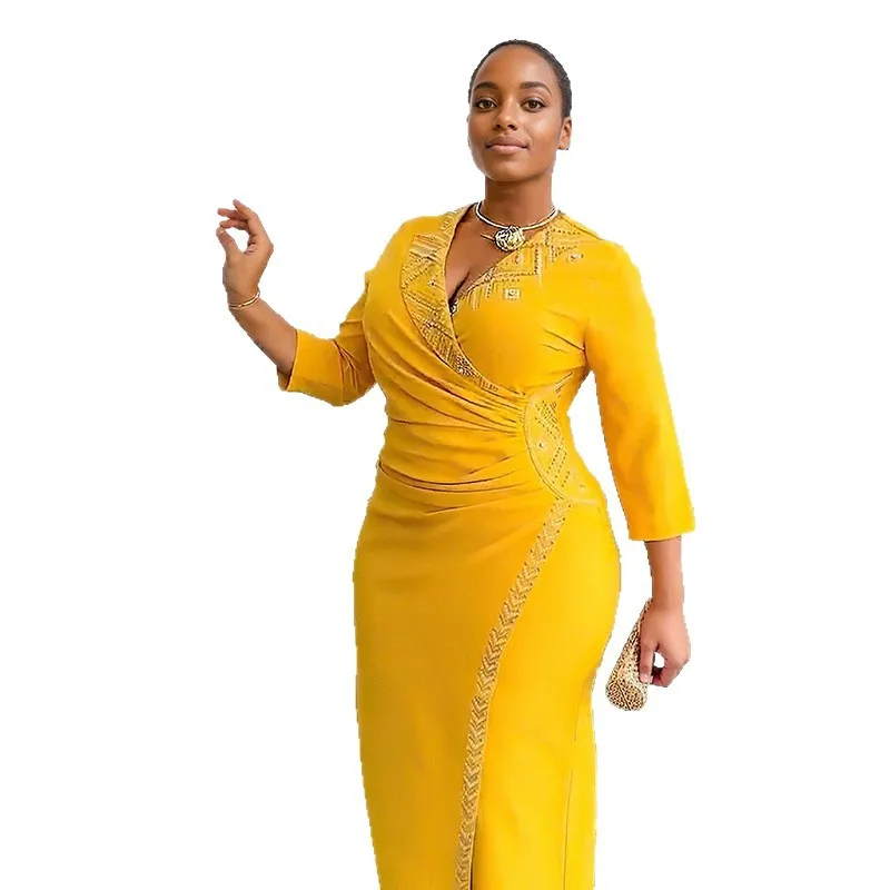 

African Dresses for Women Sequins Plus Size Africa Clothes Dashiki Ankara Wedding Outfit Gown Evening Party Long Maxi Dress New