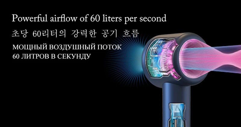 Profession elle Super Hair Dryer Haartrockner persönliche Haarpflege Styling negative Ionen Salon Werkzeug konstante Anion elektrische blattlose Haartrockner – Detail 9