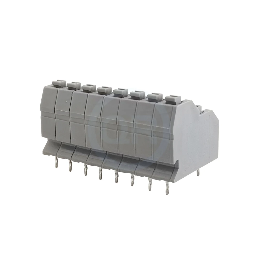 (5 pcs) KF 250T 5.0mm Spring Loaded PCB Terminal Block KF250T 5.0 Push Type Double Row Pin FS1.5 Screwless KF250T-5.0 2~12Pin