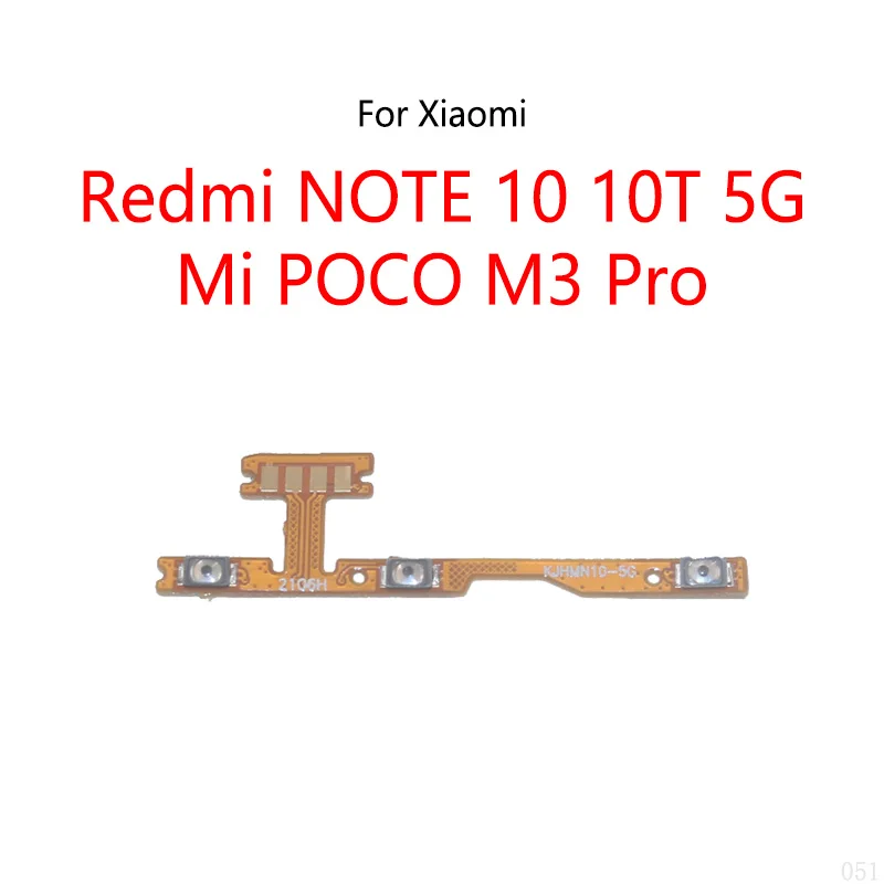 

For Xiaomi Redmi NOTE 10 10T 5G / Mi POCO M3 Pro Pocophone Power Button Switch Volume Mute Button On / Off Flex Cable