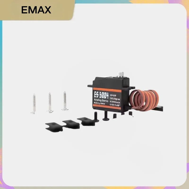 Servo Analógico EMAX ES3004 para ES3104 Upgrade 20g 3.5kg 0.13s, Engrenagem Metálica 23T para Aeromodelos RC, Acessórios de Alta Velocidade
