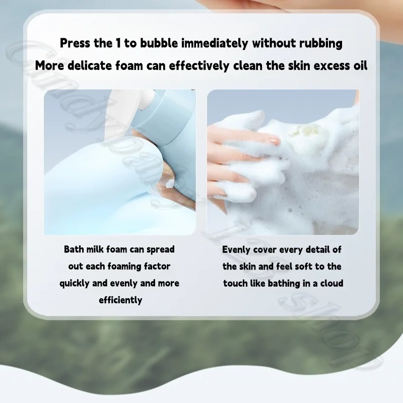 حمض الساليسيليك منعش للتحكم في الزيوت، جل استحمام موس، رغوة الحليب الغنية، تنظيف لطيف لمنع انسداد المسام، حب الشباب #3