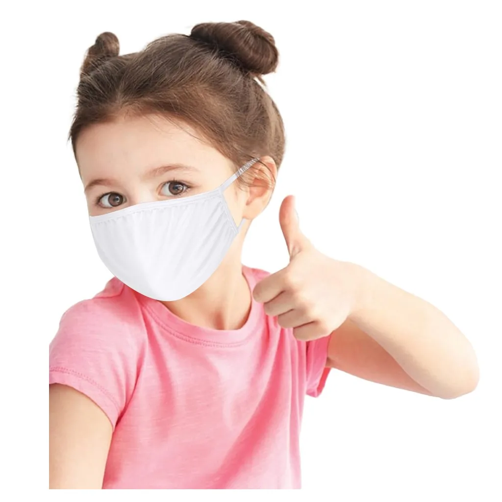 Odorless And Irritation-Free Comfortable Mask Kids Solid Color Replaceable Filters Reusable Breathable Protective Cotton Mask